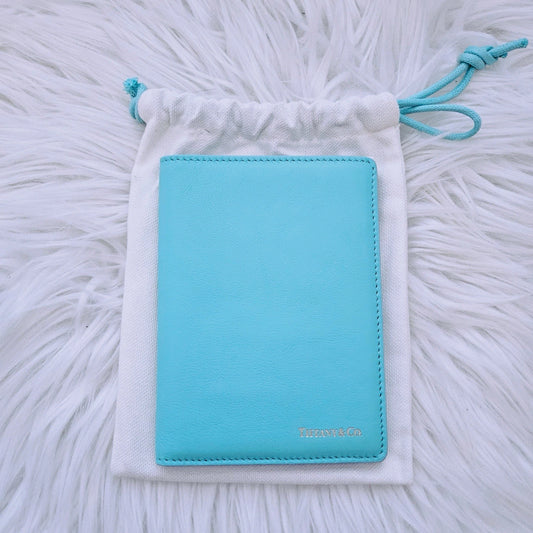 New Tiffany & Co. Passport Cover In Tiffany Blue Leather