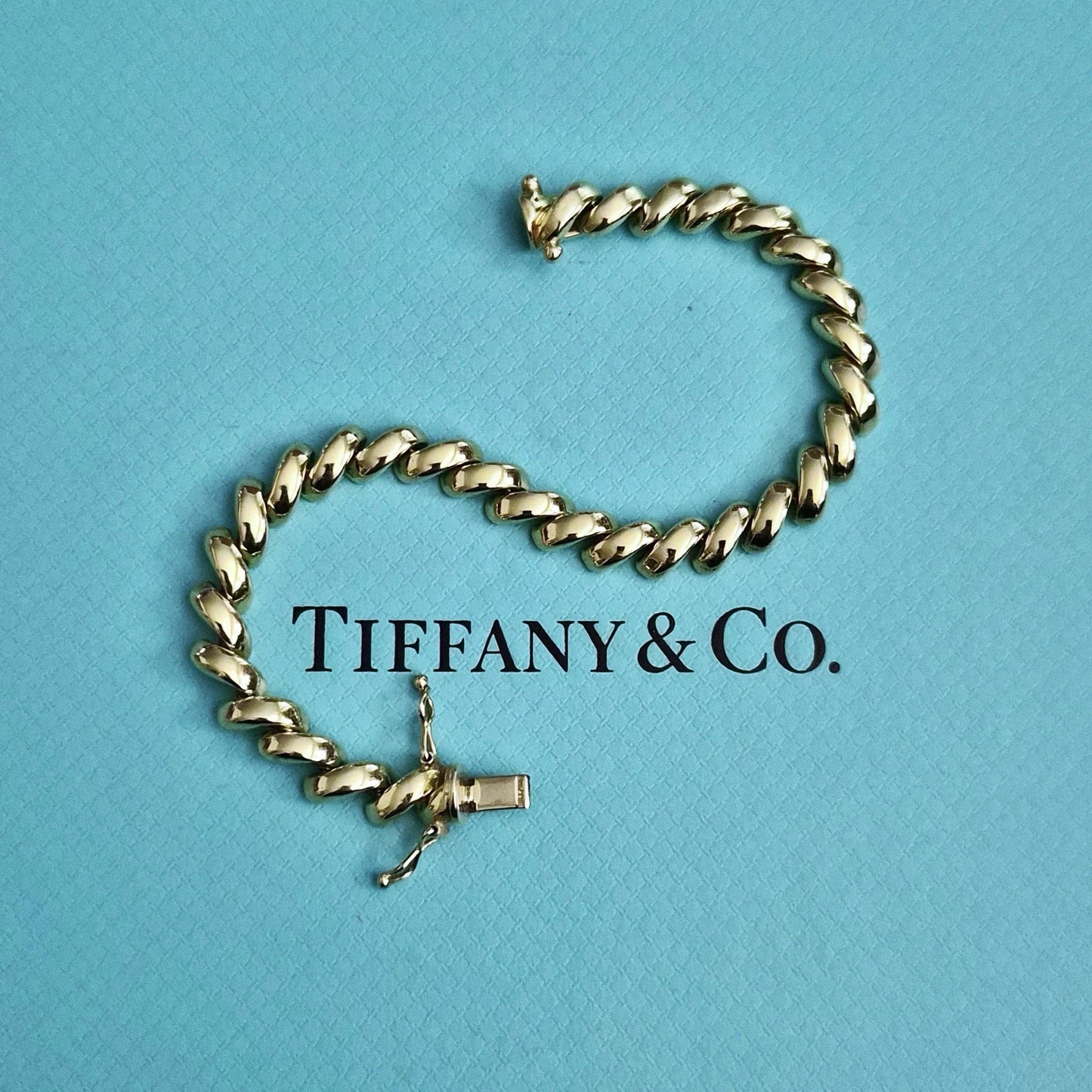 Vintage Tiffany & Co. 14k Yellow Gold San Marco Link Bracelet