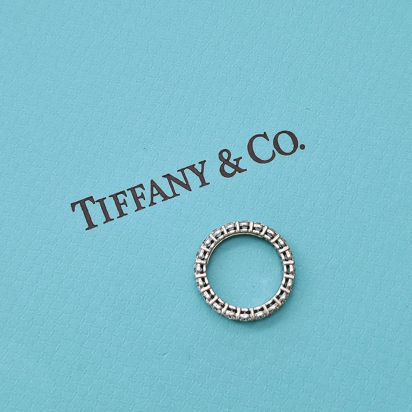 $12,700 Tiffany & Co. Eternity Embrace Forever Platinum 1.64ct Diamond Band 3mm