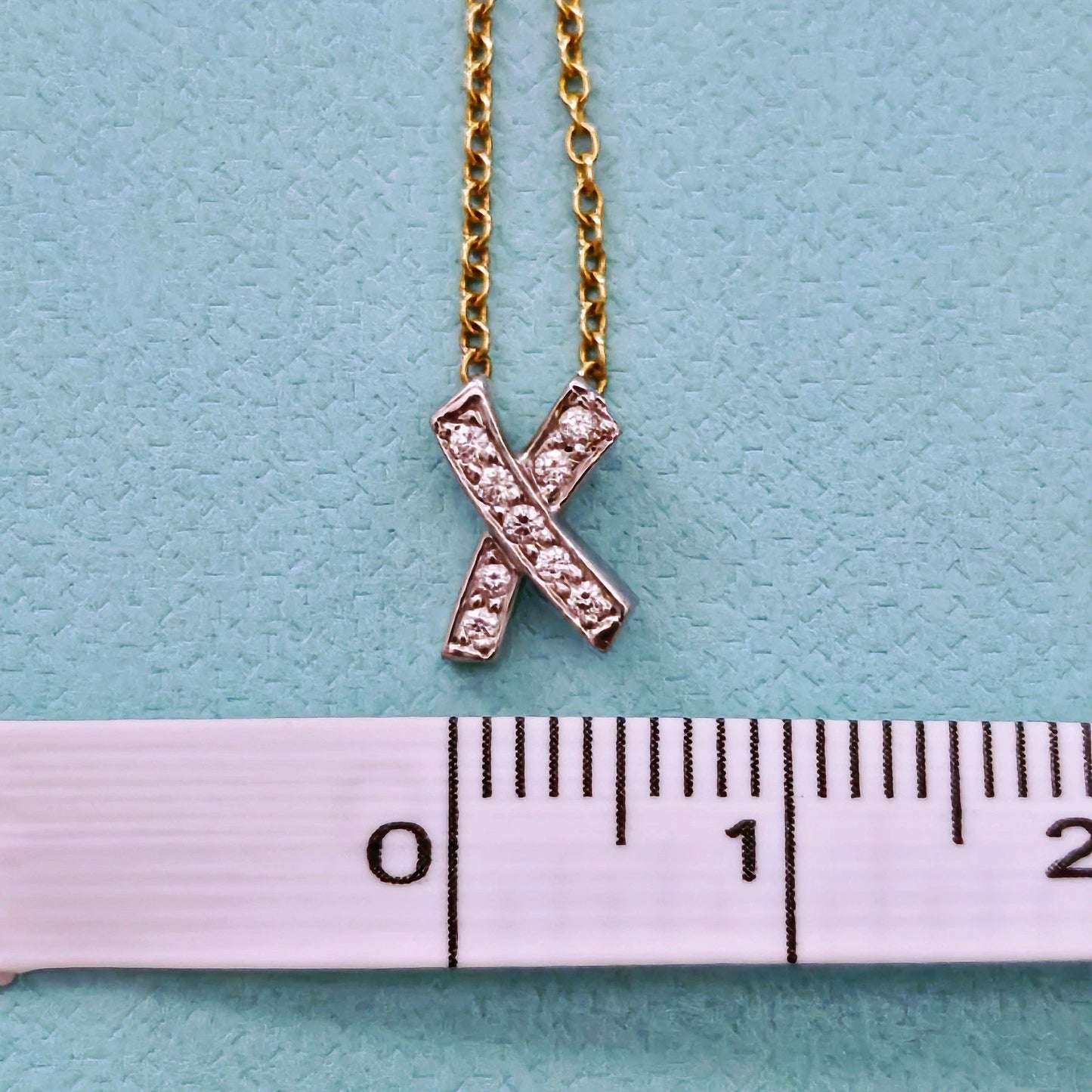 Tiffany & Co. Paloma Picasso Signature X Graffiti Diamond 18k PT950 Necklace