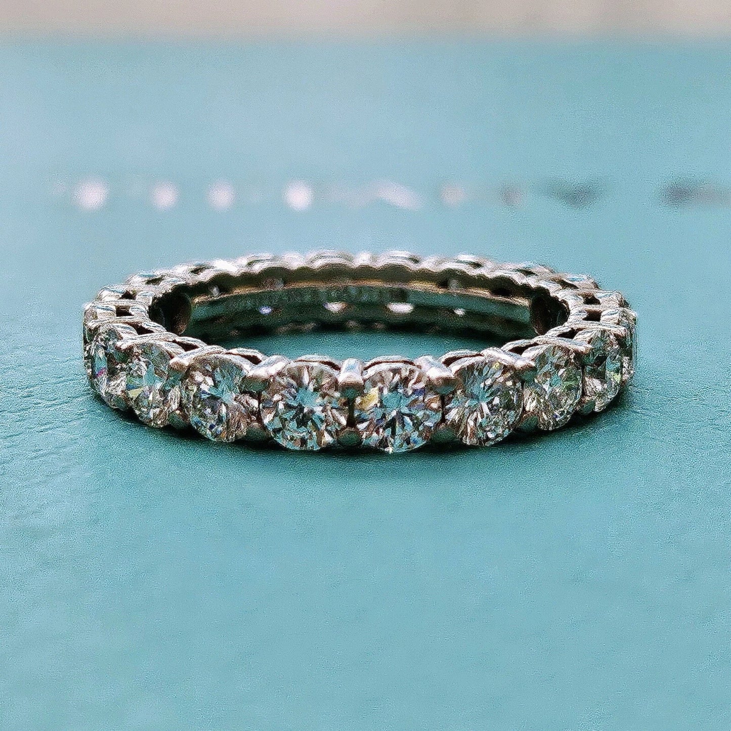 $12,700 Tiffany & Co. Eternity Embrace Forever Platinum 1.64ct Diamond Band 3mm