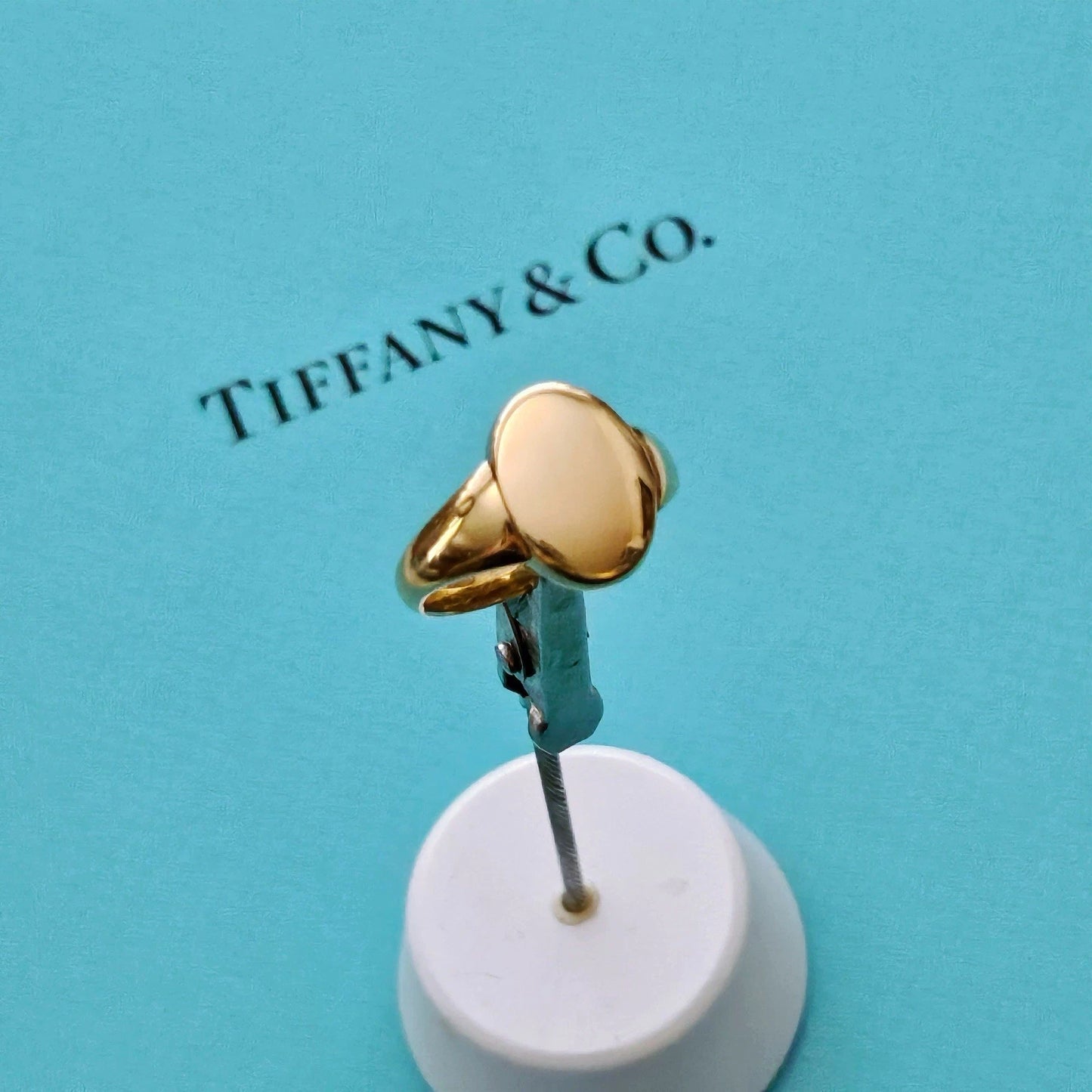 ULTRA RARE Vintage Tiffany & Co 18k Gold Flip Signet Ring OOAK Reversible Design