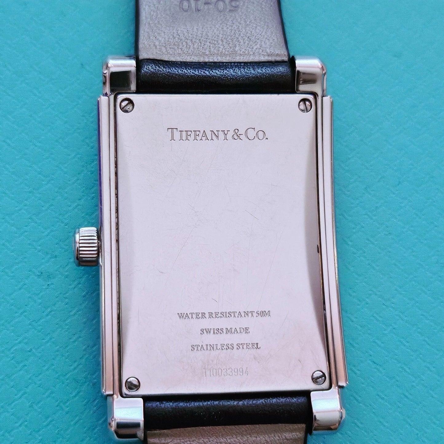 Tiffany & Co. Grand Diamond Rectangular Dial Quartz Movement Men Women Watch