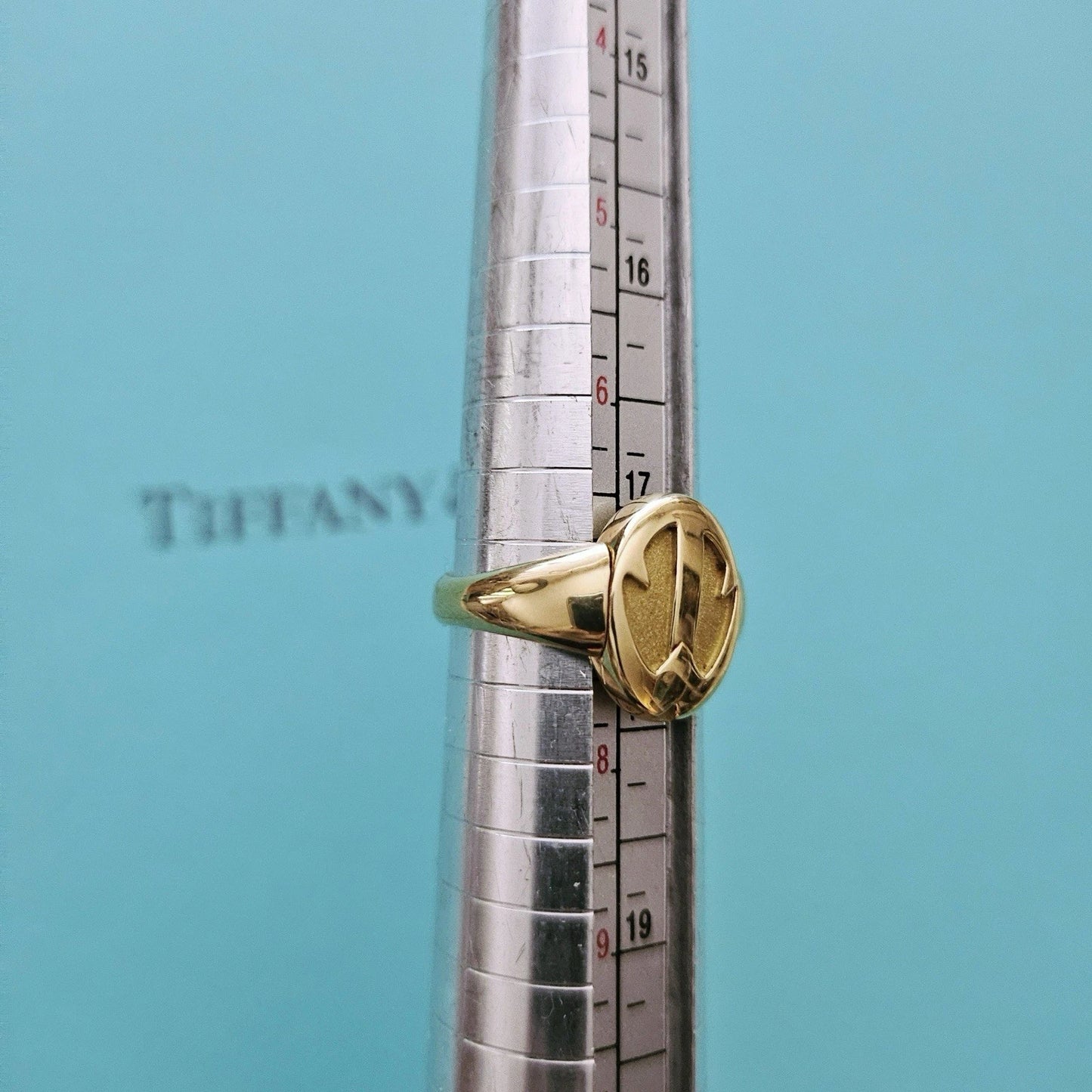 ULTRA RARE Vintage Tiffany & Co 18k Gold Flip Signet Ring OOAK Reversible Design