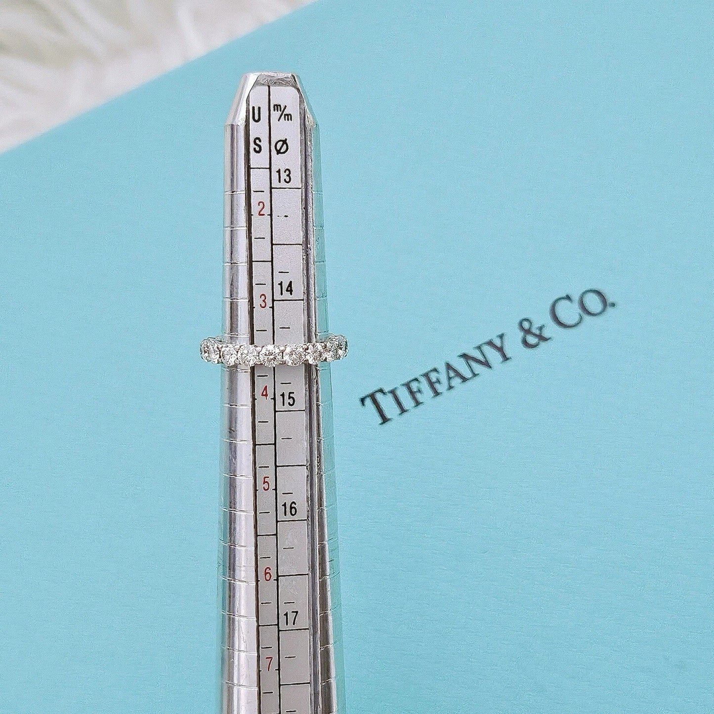 $12,700 Tiffany & Co. Eternity Embrace Forever Platinum 1.64ct Diamond Band 3mm