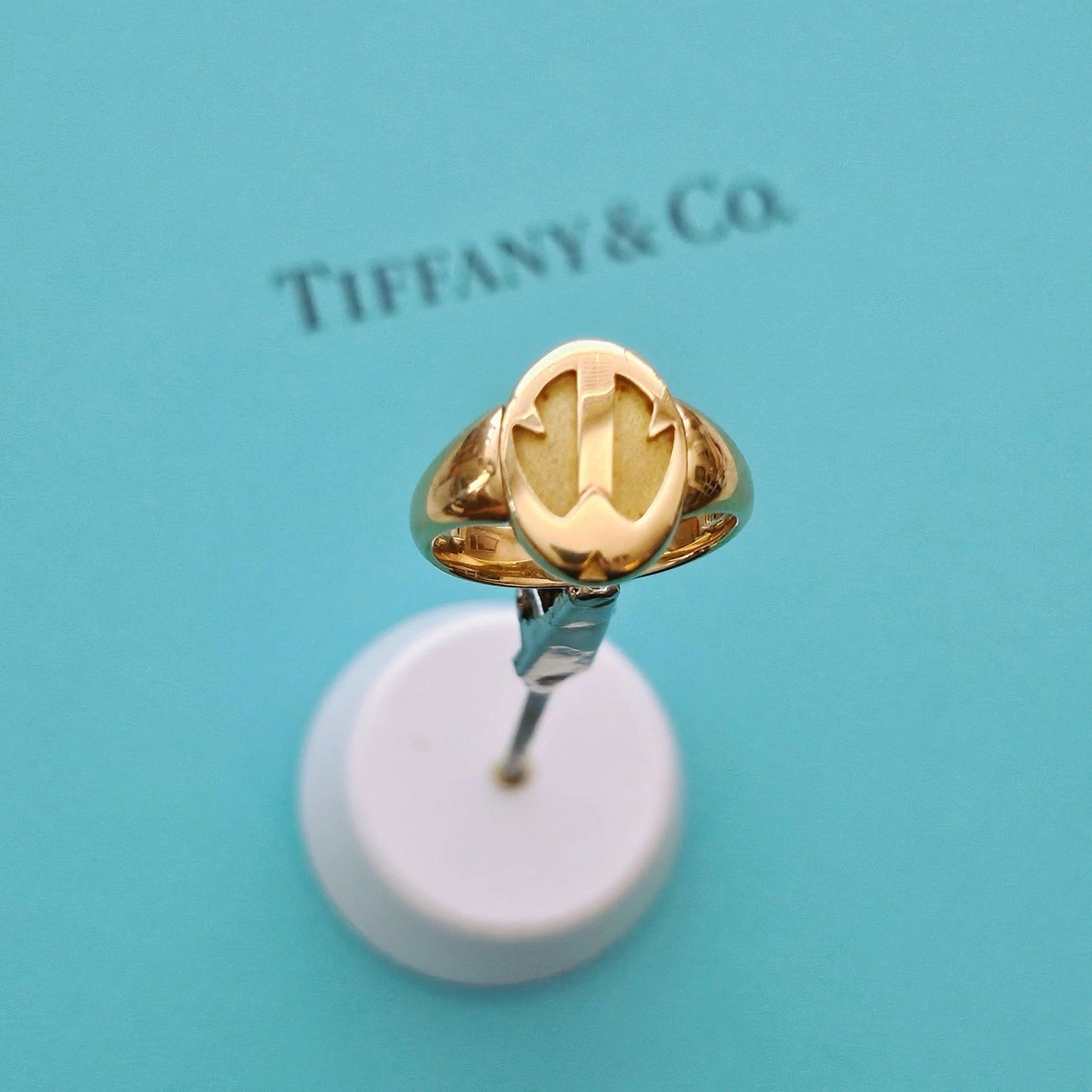 ULTRA RARE Vintage Tiffany & Co 18k Gold Flip Signet Ring OOAK Reversible Design