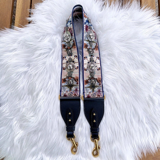 Christian Dior Bohemian Floral Shoulder Strap Embellished Canvas $1,700