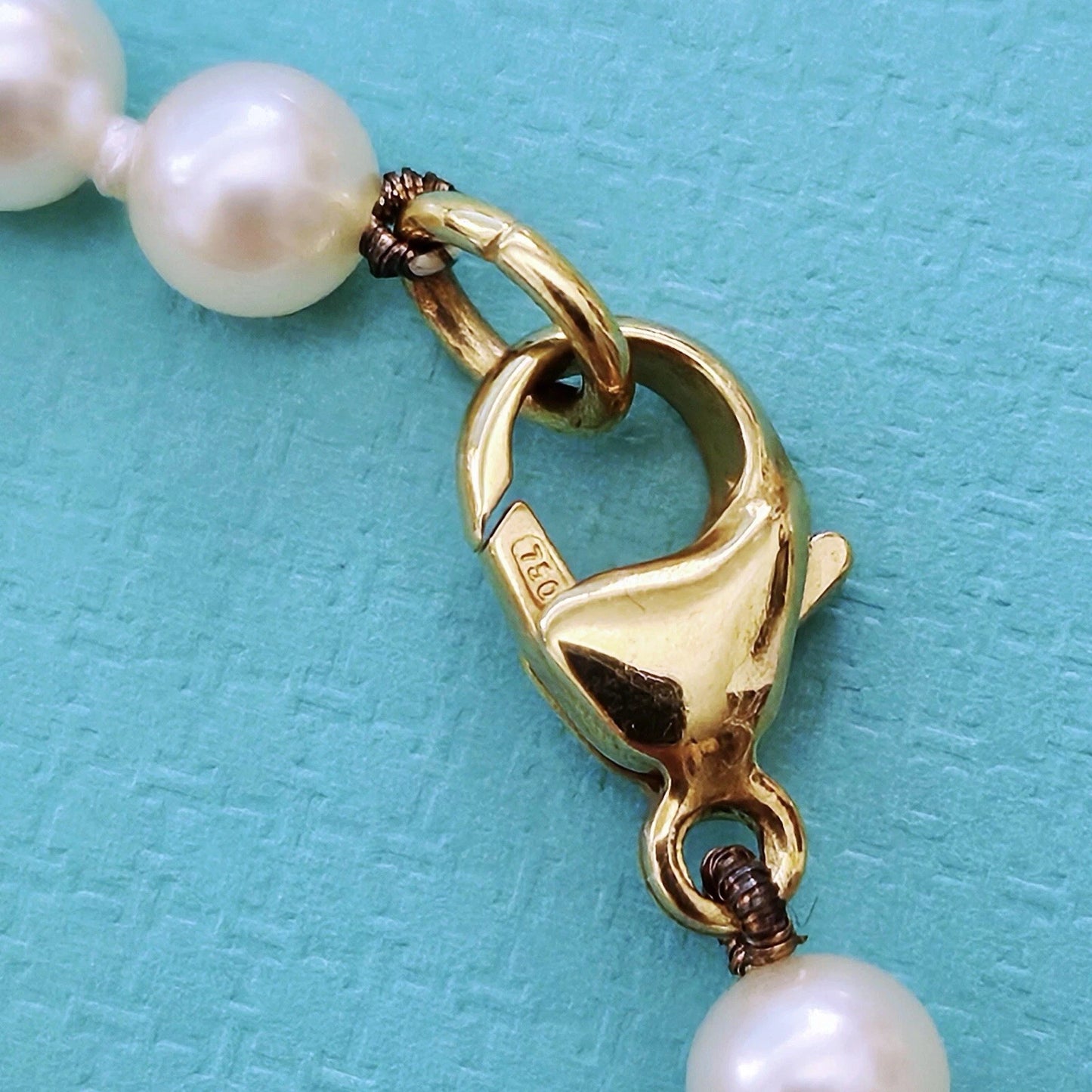 RARE Vintage Tiffany & Co. 18k Diamond Akoya Pearl Door Knocker Drop Necklace