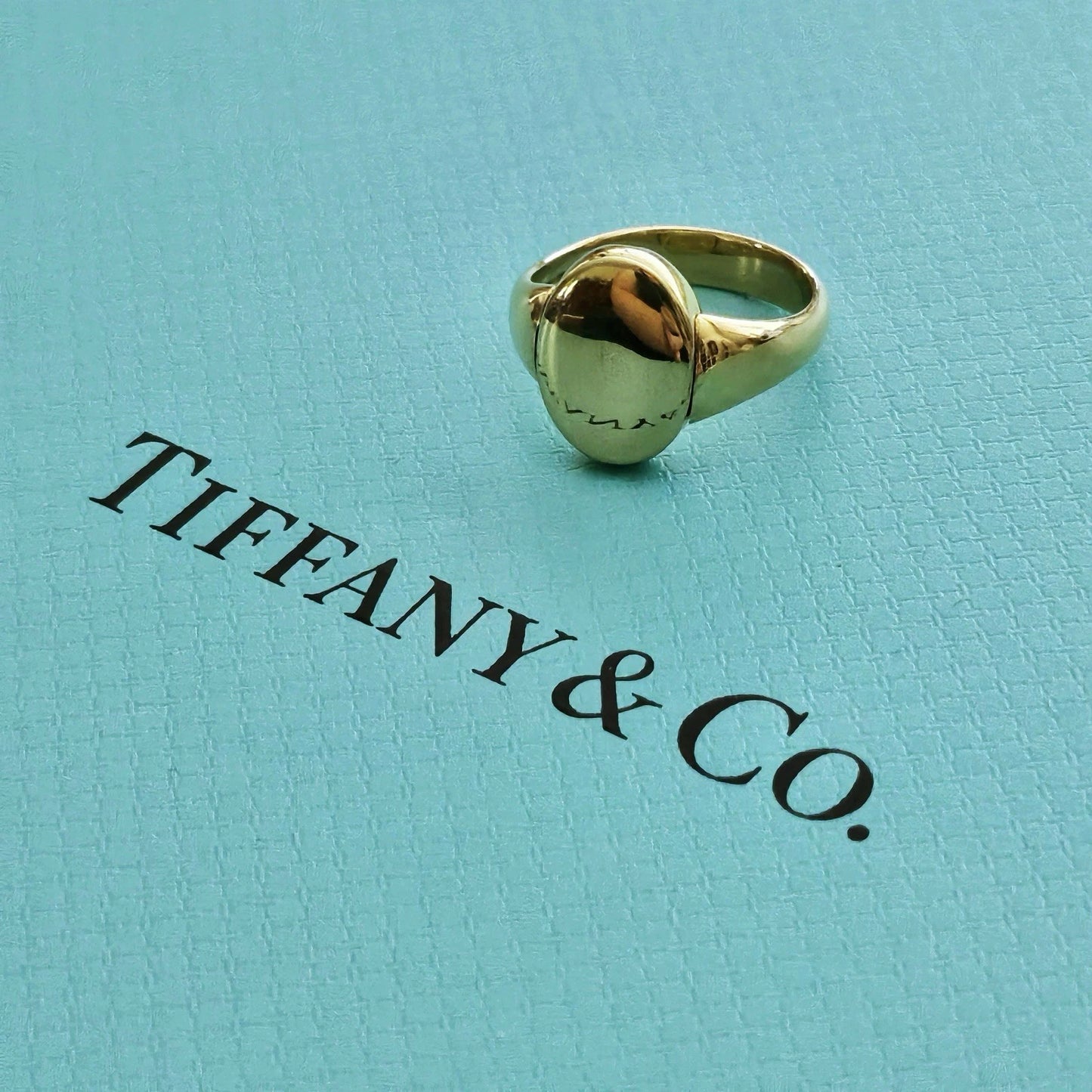 ULTRA RARE Vintage Tiffany & Co 18k Gold Flip Signet Ring OOAK Reversible Design