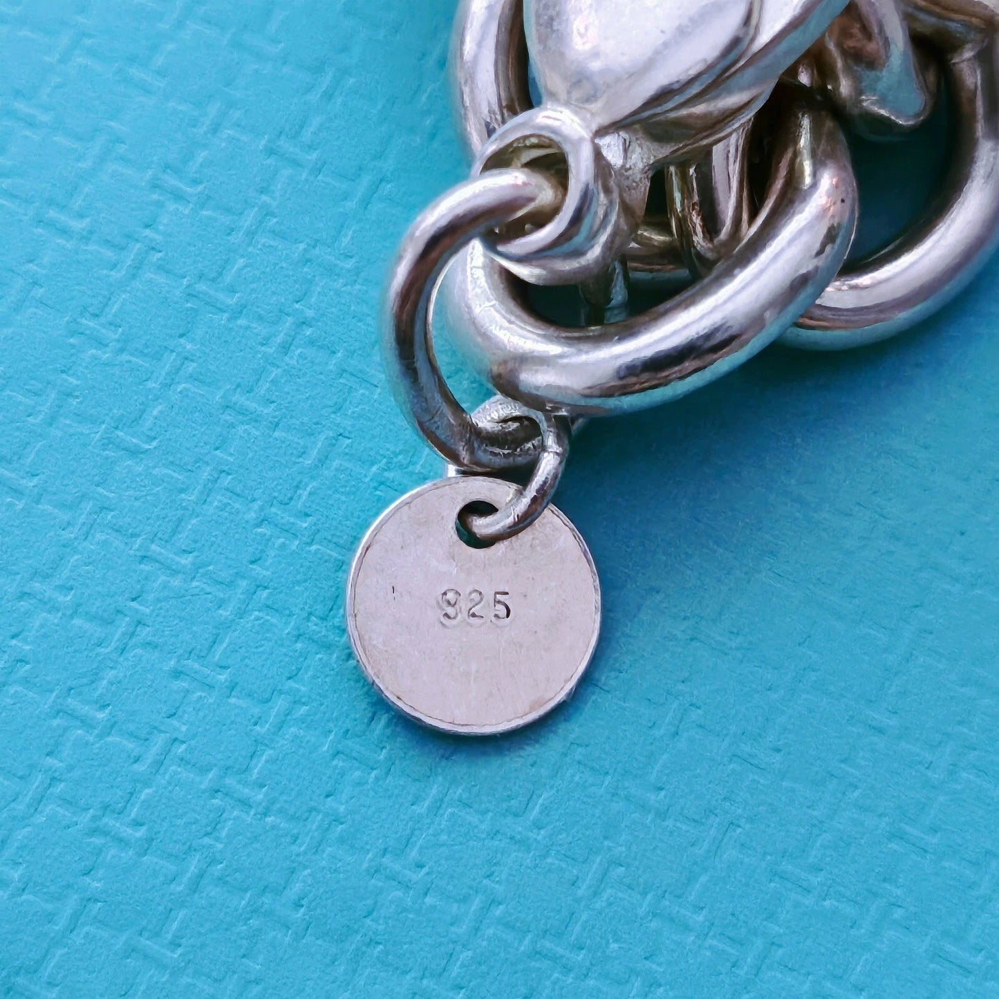RARE Tiffany & Co. Fascination Gemstone Bracelet Dangle Charm Silver Bracelet