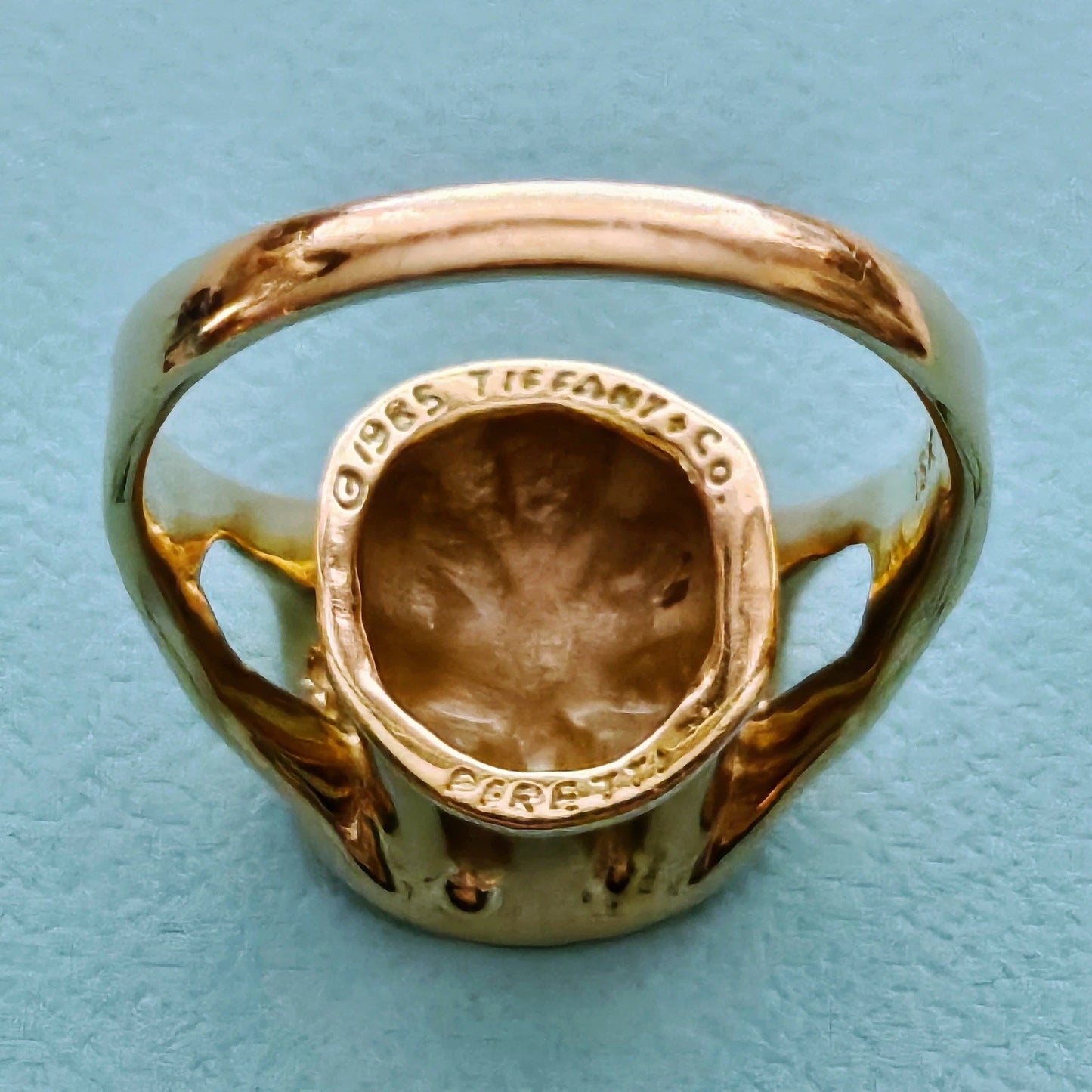 RARE Vintage 1985 Tiffany & Co. Elsa Peretti Sculptural 18k Yellow Gold Ring