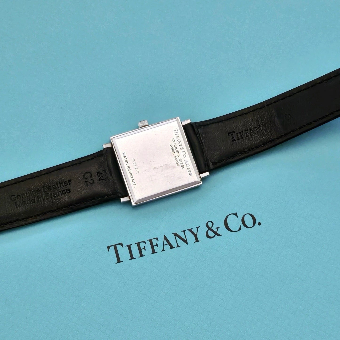 Vintage Tiffany & Co. Square Atlas Sterling Silver Swiss Made Quartz Wrist Watch