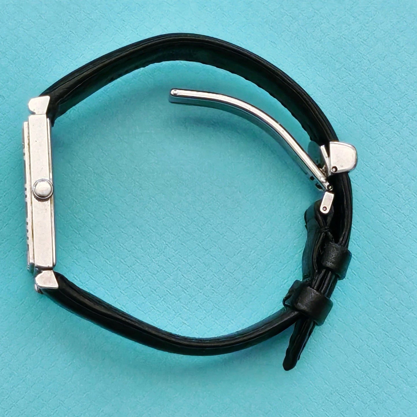 Vintage Tiffany & Co. Square Atlas Sterling Silver Swiss Made Quartz Wrist Watch
