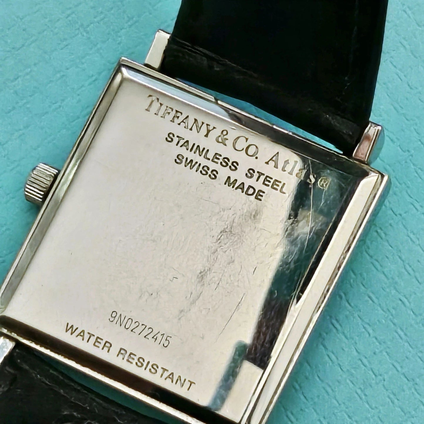Vintage Tiffany & Co. Square Atlas Sterling Silver Swiss Made Quartz Wrist Watch