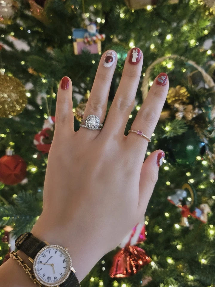 $39,000 Tiffany & Co Soleste Cushion Double Halo Diamond Engagement Ring 1.63 D VS1